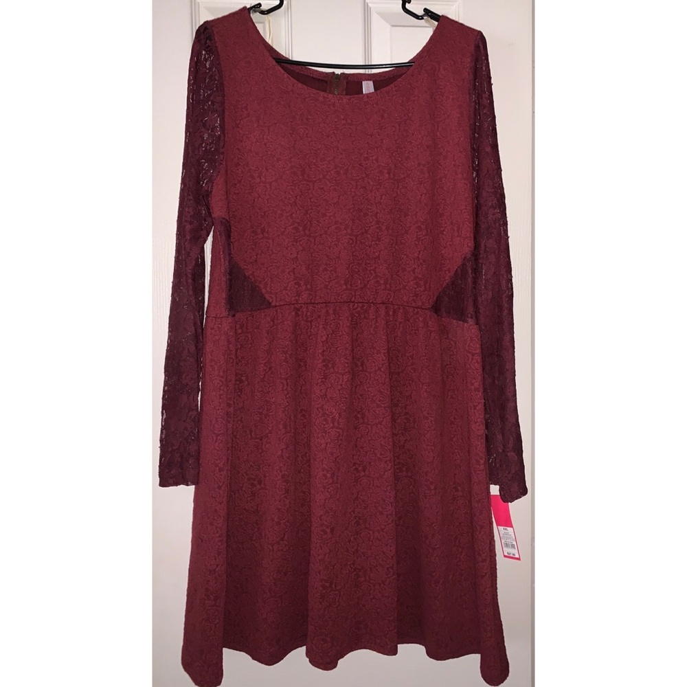 Maroon Skater Dress